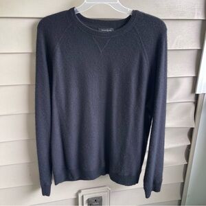 Treasure & Bond Mens XL Black Cashmere Crewneck Pullover Sweater Academia Soft